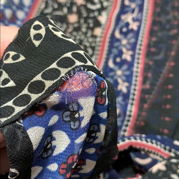 Free People Floral Print Sheer Button Down Blouse - Picture 8 of 8